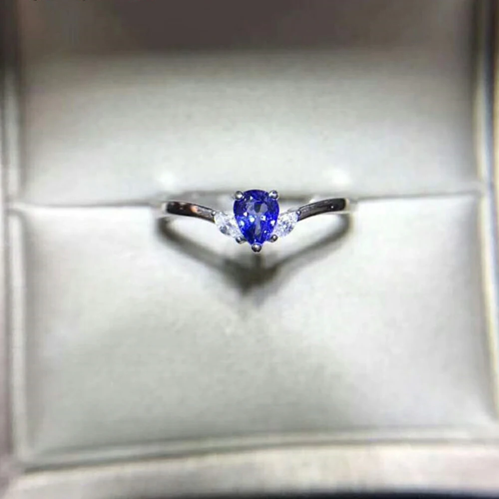 100% 925 пробы женское кольцо синего цвета лучший подарок специальный новый