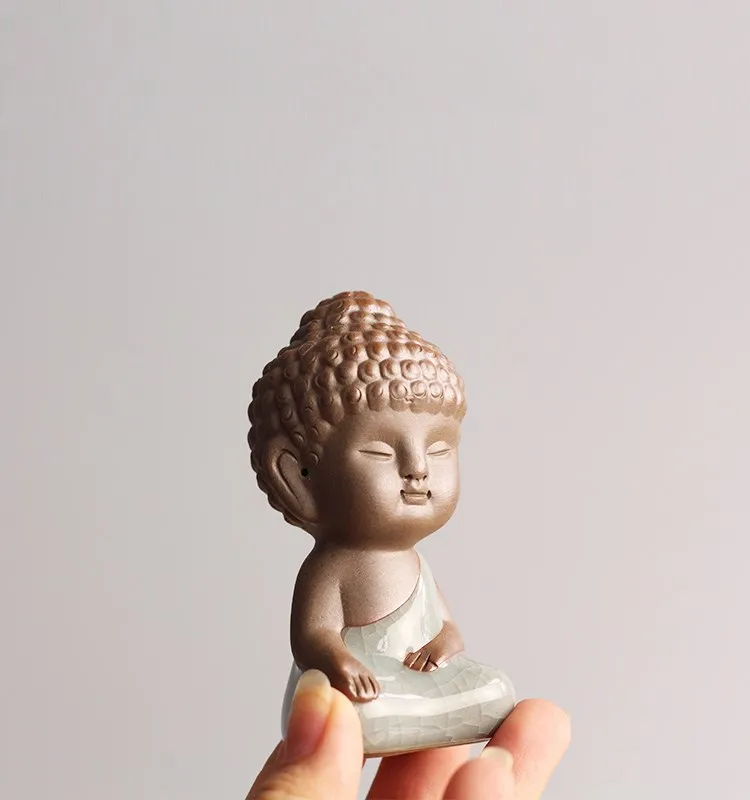 Маленькие статуи статуя украшение монах чай аксессуары для домашних животных