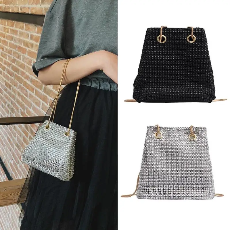 2019 новые сумки через плечо со стразами женские элегантные вечерние повседневные