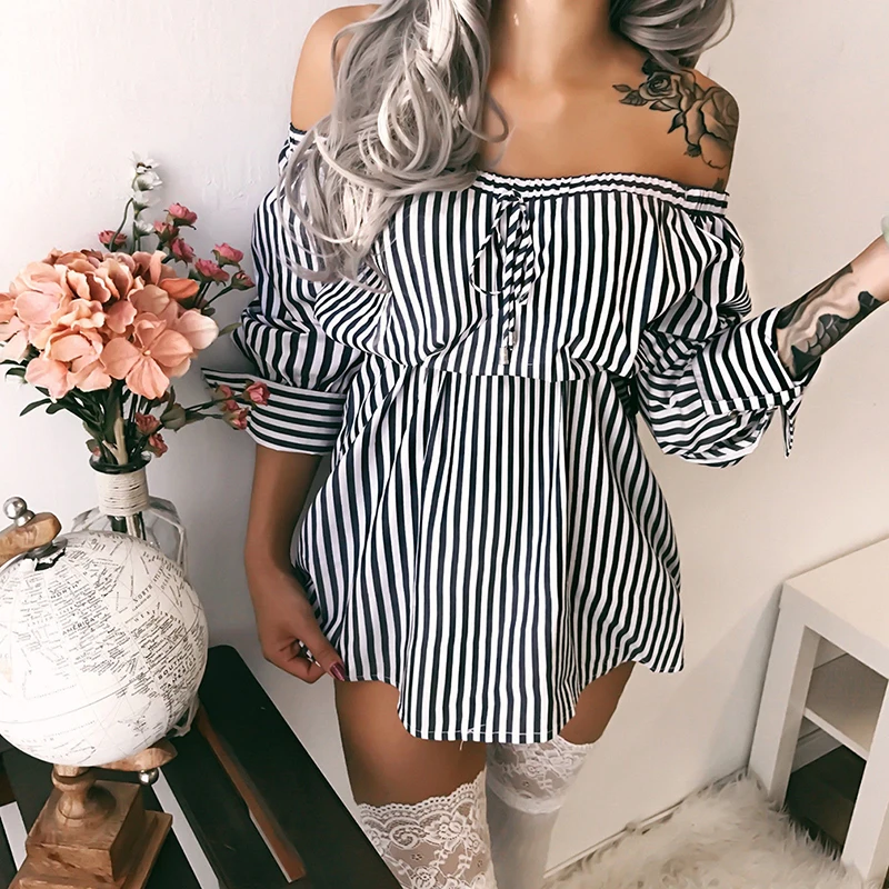 Новые женские пикантные с открытыми плечами длинным рукавом Slash средства ухода