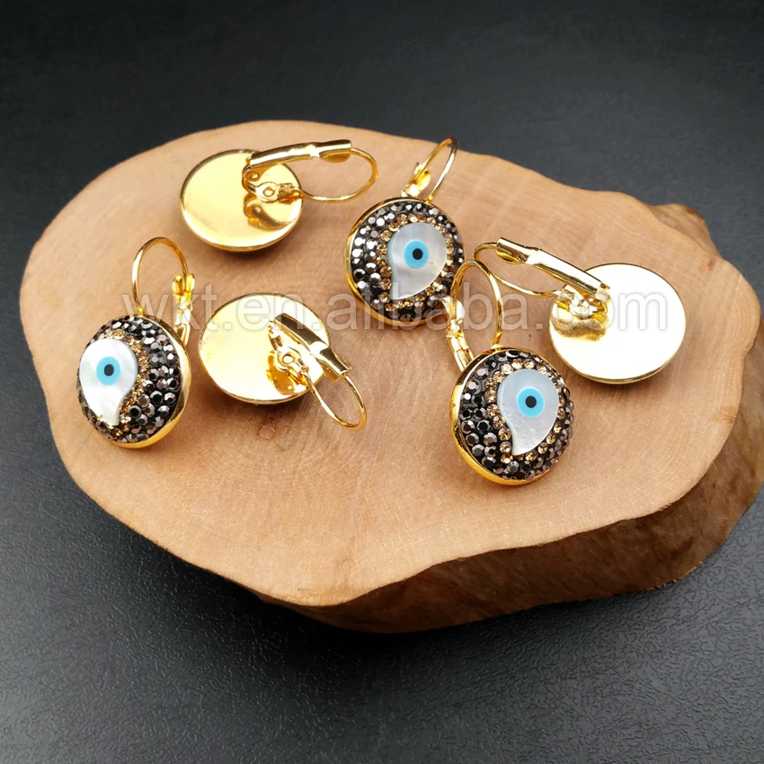 RE008 оптовая продажа привлекательные серьги в форме ракушек глаза уникальный