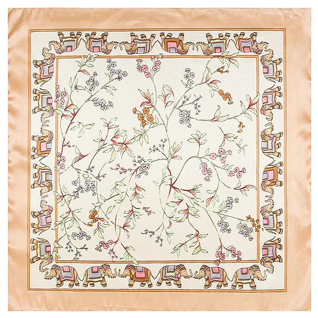 2019 новый весенний женский элегантный винтажный шарф с принтом из искусственного