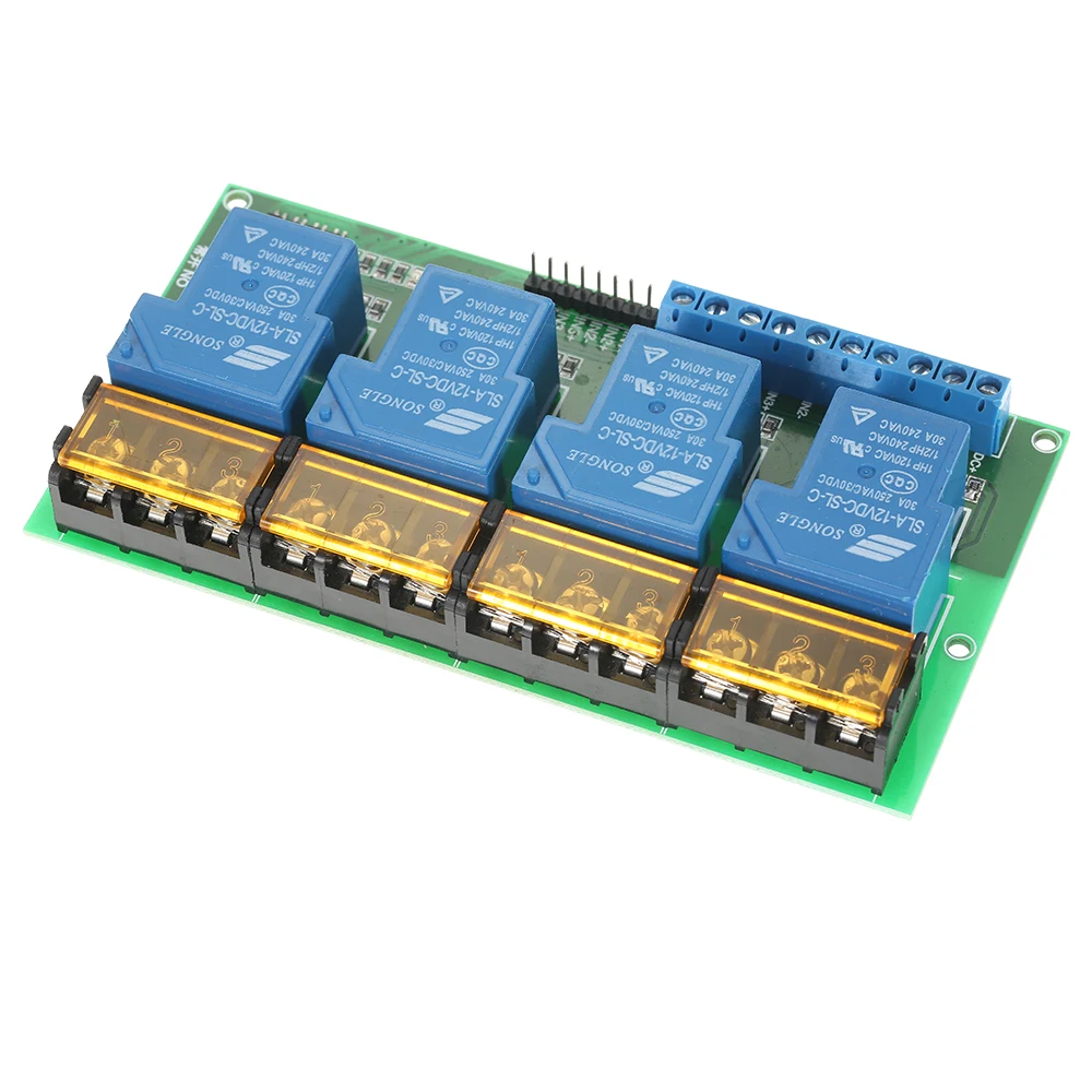 4-канальный DC 12V 30A триггерный релейный модуль Управление доска изоляция оптопары