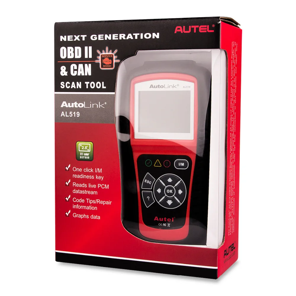 Супер функциональный оригинальный Autel AL519 AutoLink OBD ll сканер диагностический