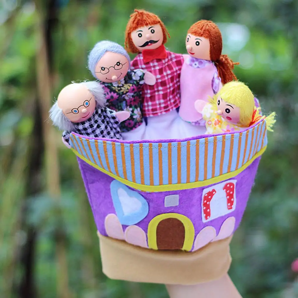 Детские милые куклы с пальцами Детский зоопарк животные перчатка кукла плюшевые