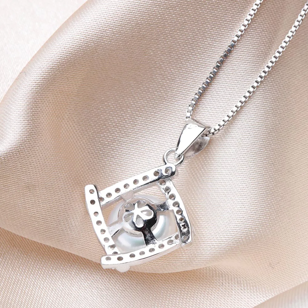 High Quality AAAA Natural Freshwater Pearl Jewelry Sets Women Elegant 925 Sterling Silver Pendant+Drop Earrings 2017 New Arrival | Украшения