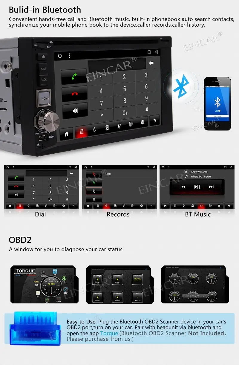 Двойной Автомобильный dvd плейер din in Dash 6 2 &quotголовное устройство Android7.1 GPS