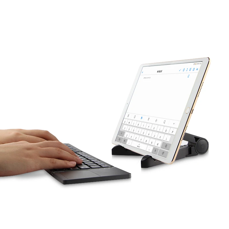 Три сложенных Беспроводной Bluetooth клавиатура для Apple iPad Pro 10 5 дюймов 9 7 12 Pro10.5 Pro9.7