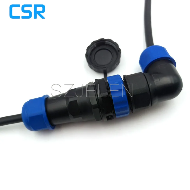 SD20TA ZP 90 градусов колено 4 контактный водонепроницаемый разъем IP67 промышленный