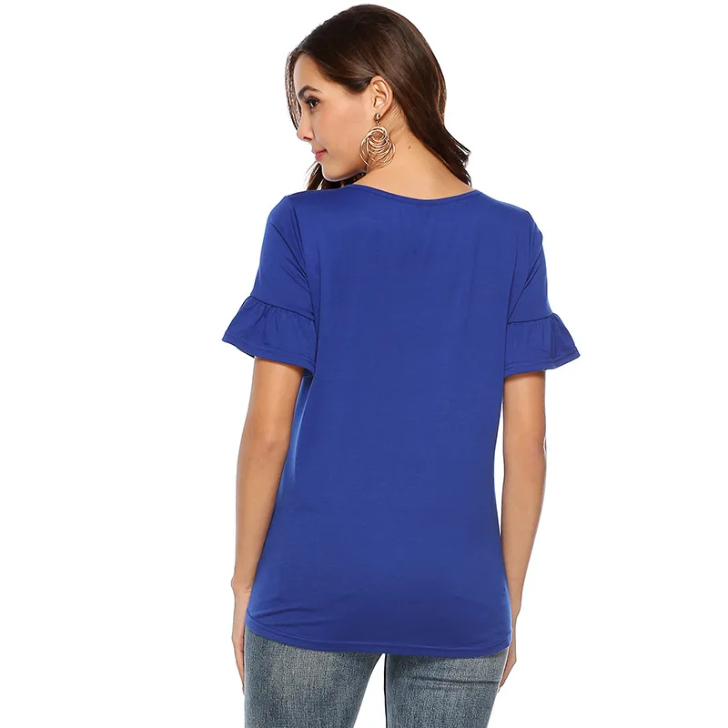 Женская рубашка с узлом в европейском и американском стиле однотонная блузка