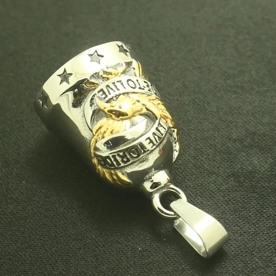 Restock унисекс 316L нержавеющая сталь крутой Золотой орел звезда ездить в живую живой