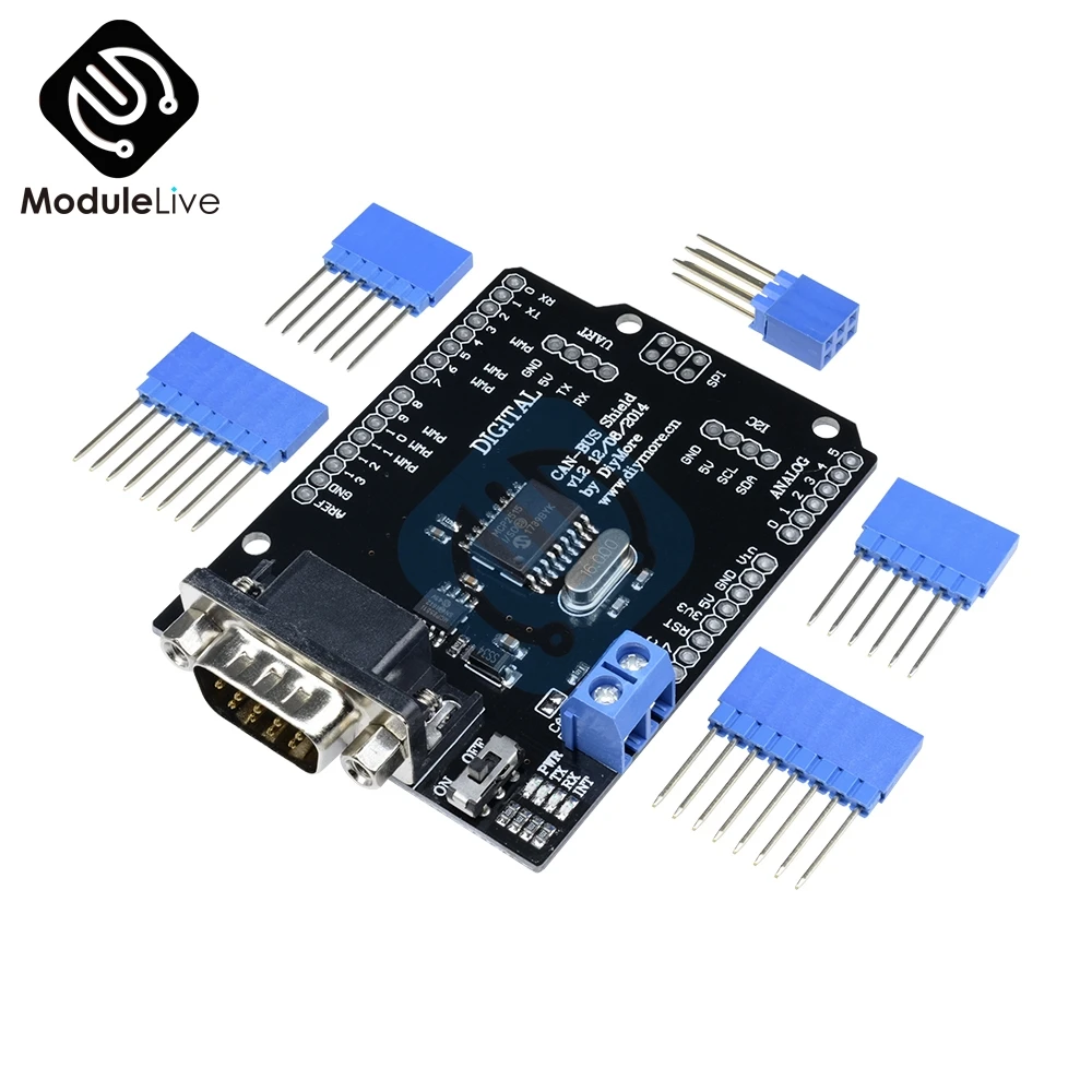 Плата защиты Can Bus MCP2515 интерфейс SPI 9 контактов стандартный расширительный модуль