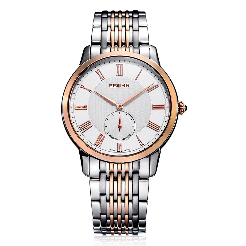 Бренд EBOHR роскошные механические мужские часы водонепроницаемые деловые