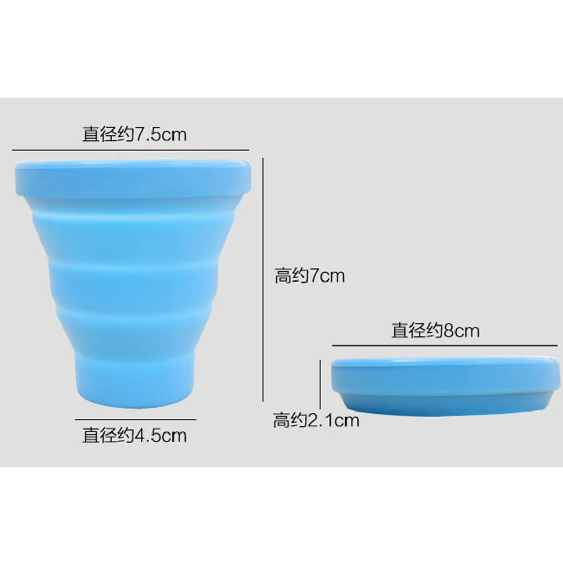 170 мл выдвижной Портативный силиконовые кружки складной универсальным шнуром