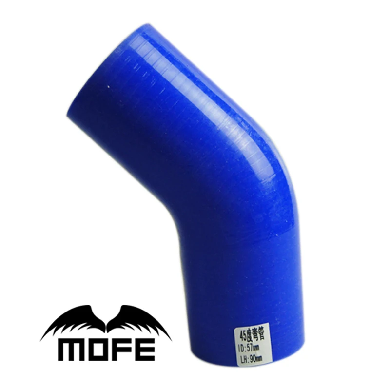 MOFE Универсальный 45 градусов шланг турбо силиконовый колено муфта трубы 51 мм/57