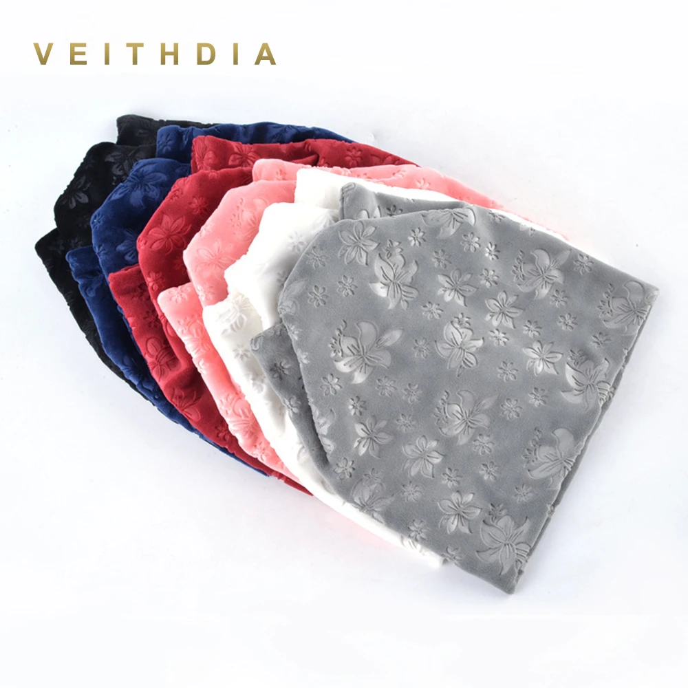 VEITHDIA/осенне зимняя женская Шапка бини с котом Женская Теплая Бархатная шапка