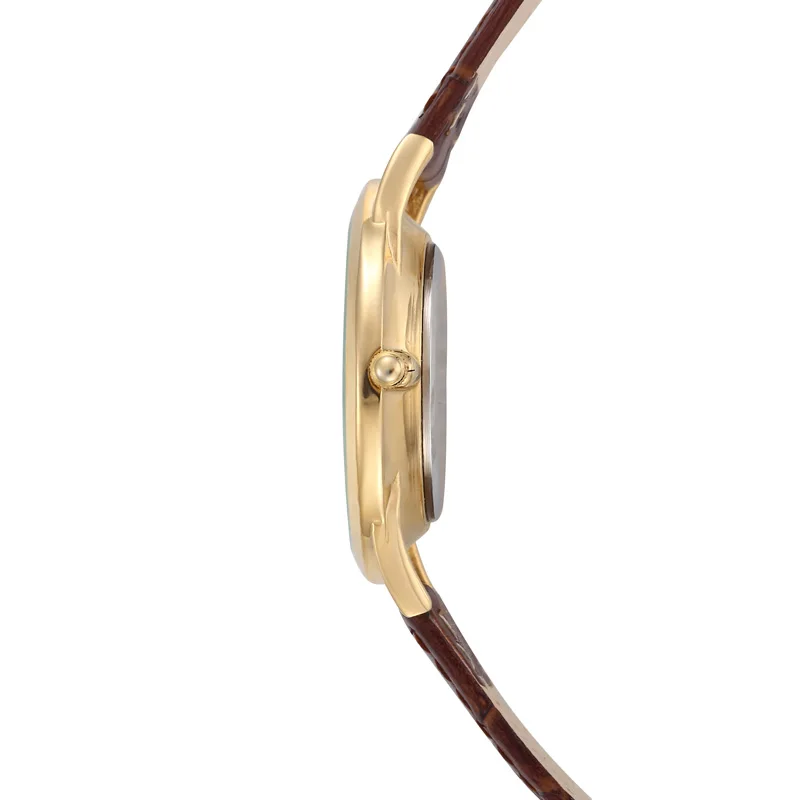 Часы мужские кварцевые ультратонкие с кожаным ремешком и