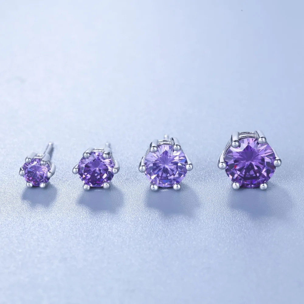 Серьги с цирконием кубической огранки из 100% стерлингового серебра 925 пробы