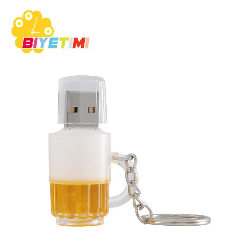 Usb флеш накопитель Biyetimi высокоскоростная бутылка для пива объемом 8 ГБ 16 32 карта