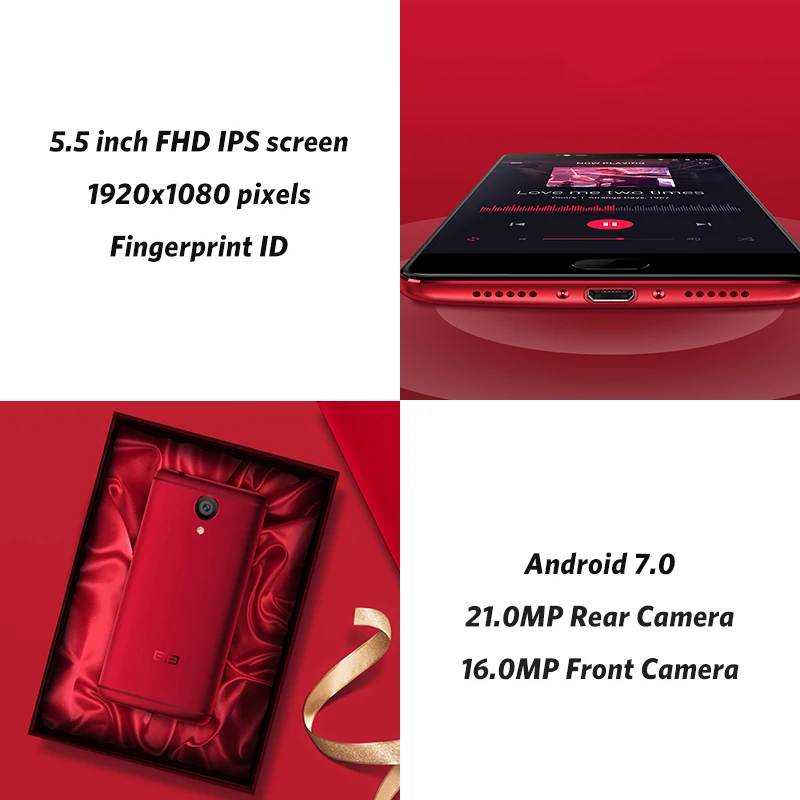 Elephone P8 5 дюймов смартфон Android 7 0 Helio P25 Восьмиядерный 6 ГБ Оперативная память 4G B