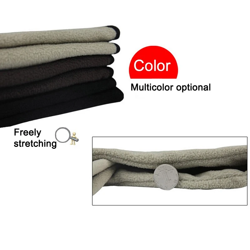 Шапка из двуслойной флисовой ткани теплоизоляционная шапка носок военная шарф