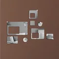 Новая наклейка на стену, акриловые 3d наклейки, декор для стен в винтажном стиле, домашний декор, Зеркальная Наклейка, сделай сам, современная гостиная