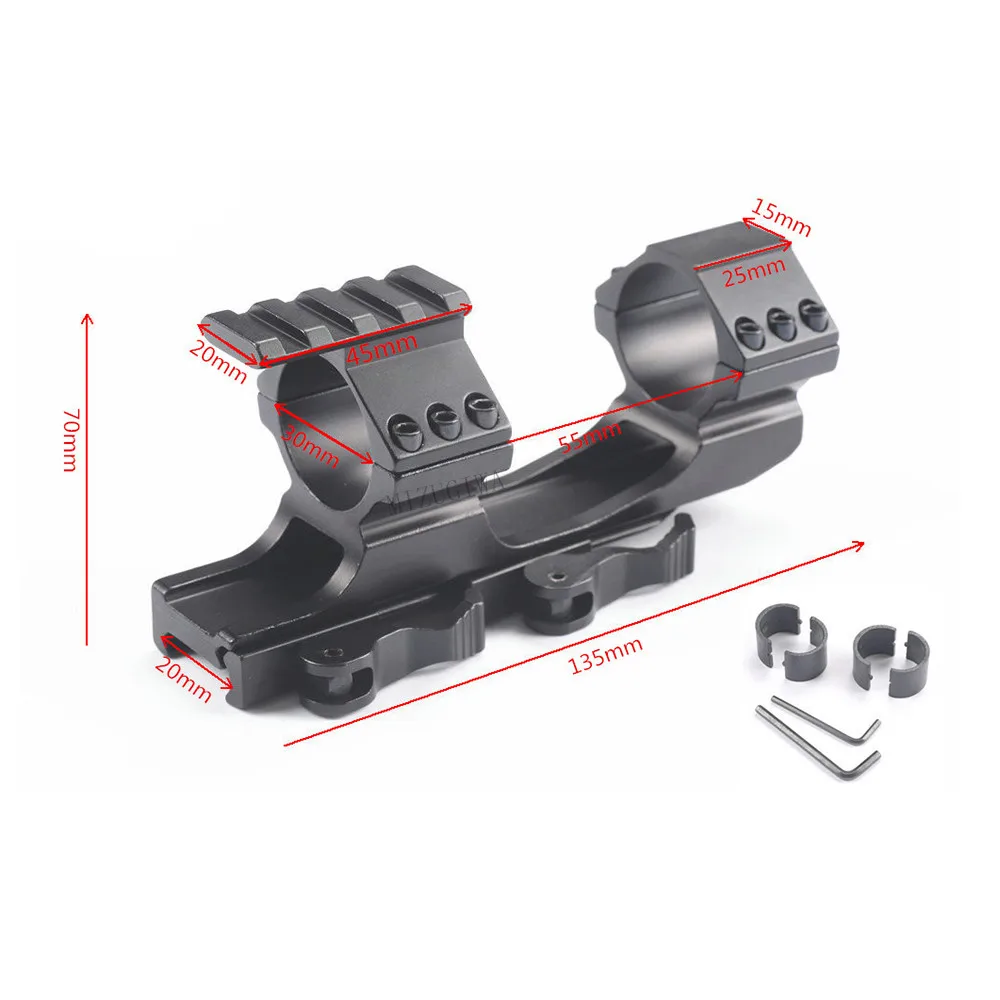 Тактический QD Quick Release 25 4 мм 1 дюйм/30 двойной кольцо Консольные Сфера горе вперед