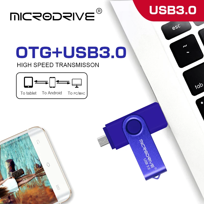 Горячая OTG 2 в 1 Флешка 16 Гб USB Флешка 32 Гб внешний накопитель 64 Гб USB 3,0 флеш-карта памяти