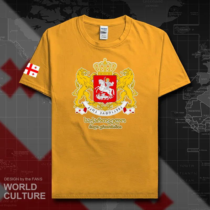 T01gold Джорджия Мужская футболка Мода новая Джерси Национальная команда хлопок футболка одежда Футболки страна Повседневная Гео грузинская Лето 20 - Цвет: T01gold