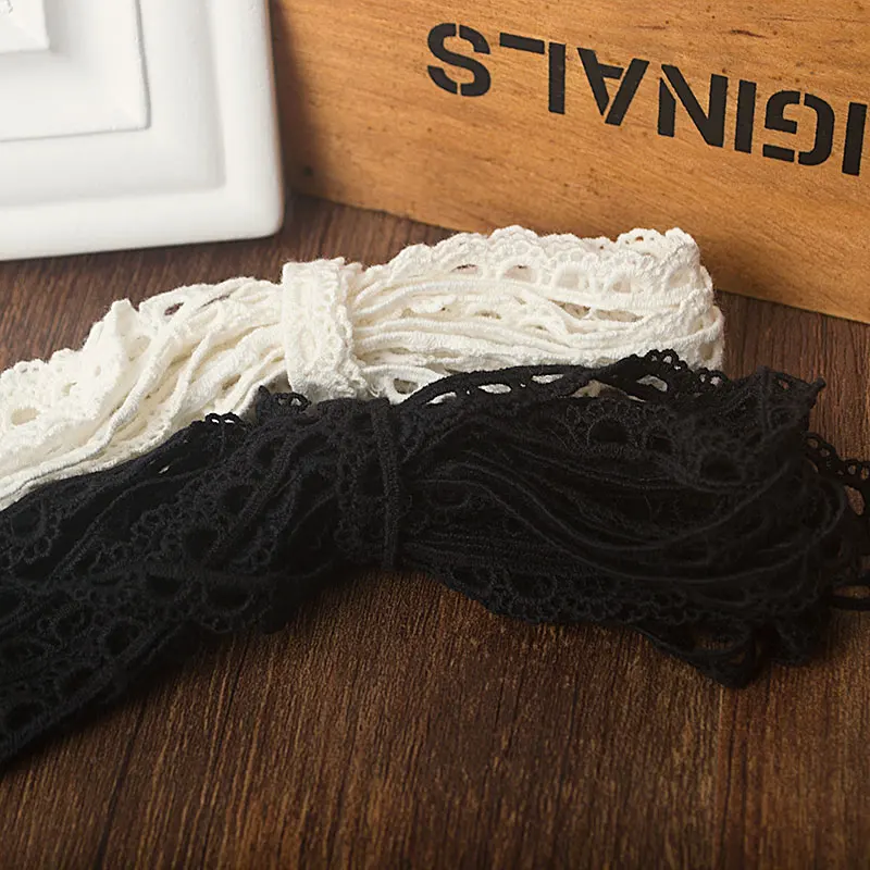 1cm quality cotton embroidered lace soluble small wave | Дом и сад