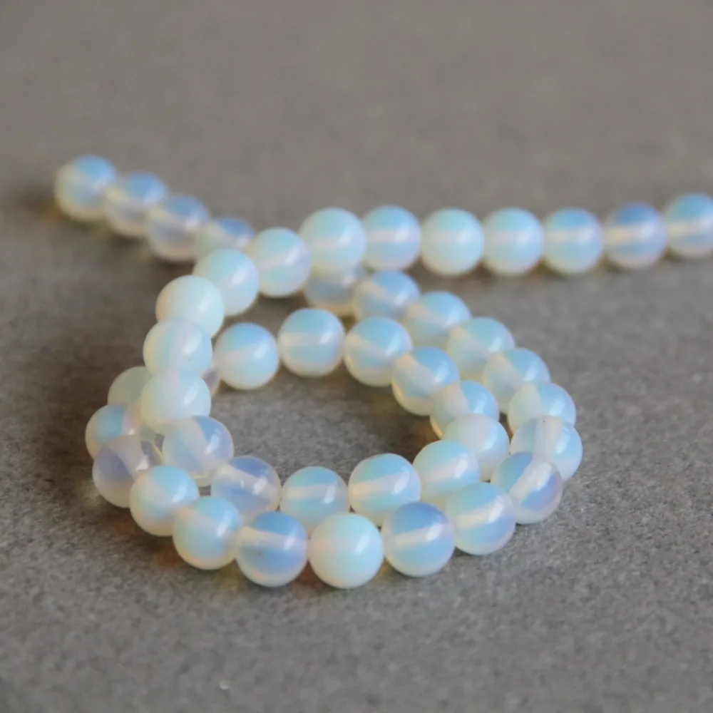 Аксессуары для рукоделия круглые бусины с опалом диаметром 8 мм дизайн