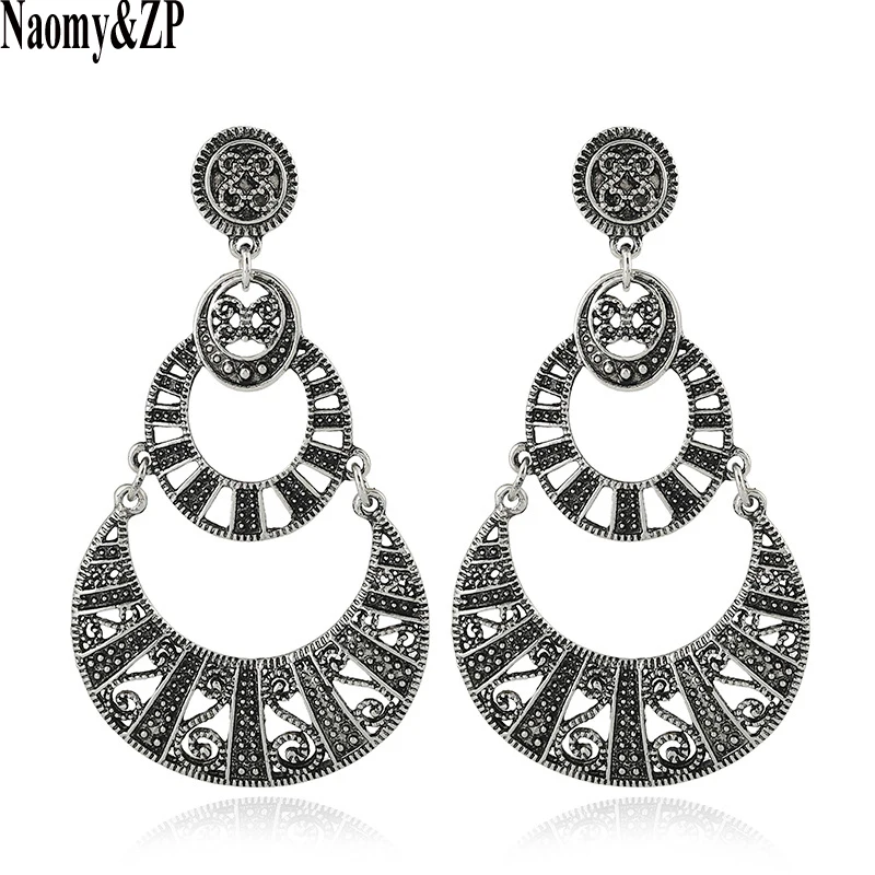 Большие висячие серьги Naomy &amp ZP массивные длинные богемные этнические Винтажные