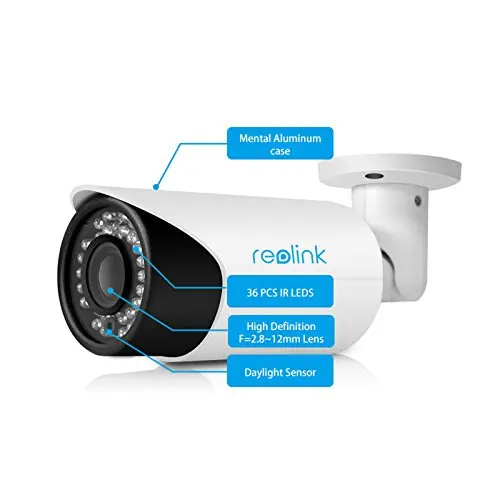 Free Shipping Reolink RLC-411 4MegaPixels IP Camera Outdoor Support POE 4x Optical Zoom Night Vision 130feet | Безопасность и