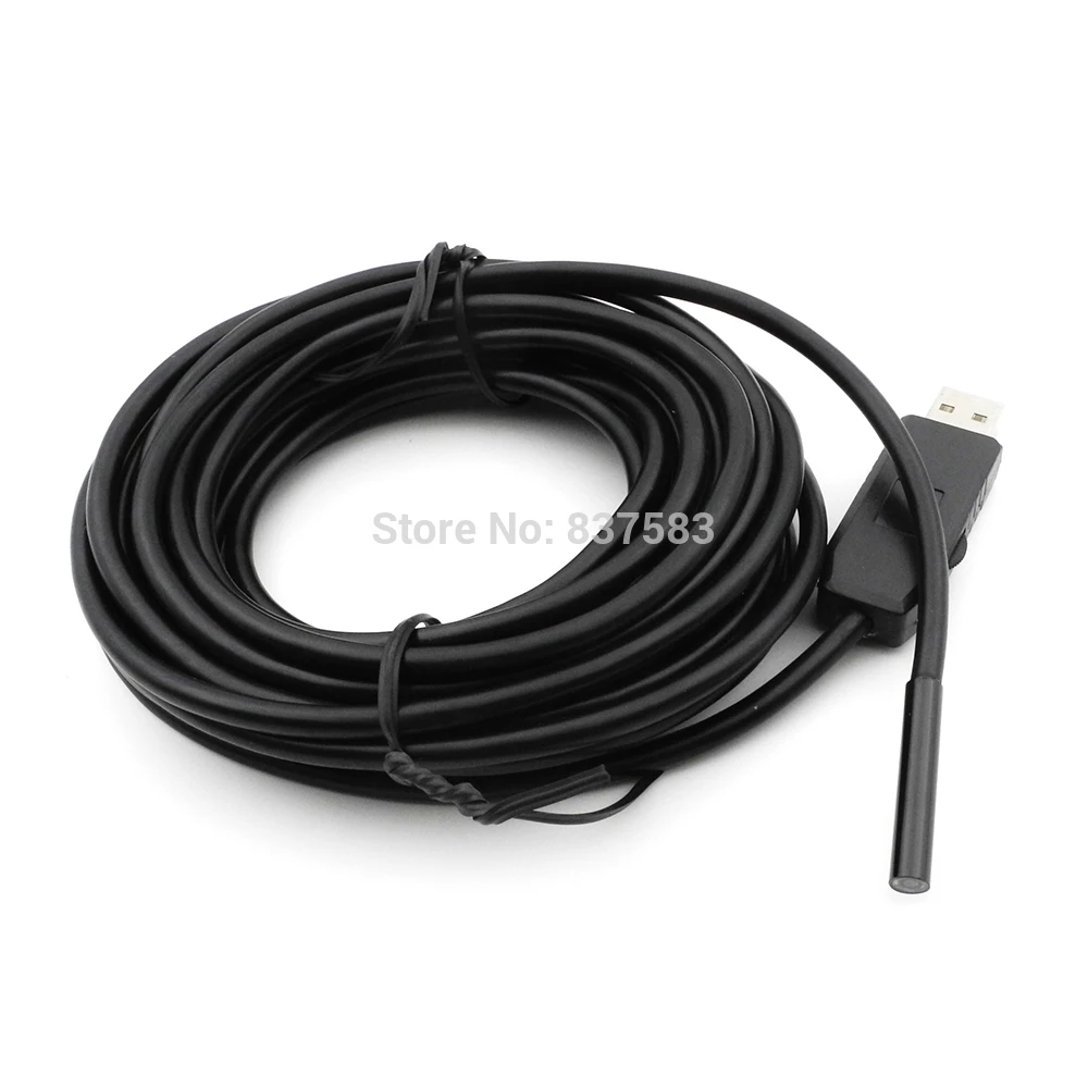 640x480 10M Cable Mini USB Endoscope Inspection Camera with 5.5MM LENs Borescope Snake 6 LEDs Waterproof | Безопасность и защита