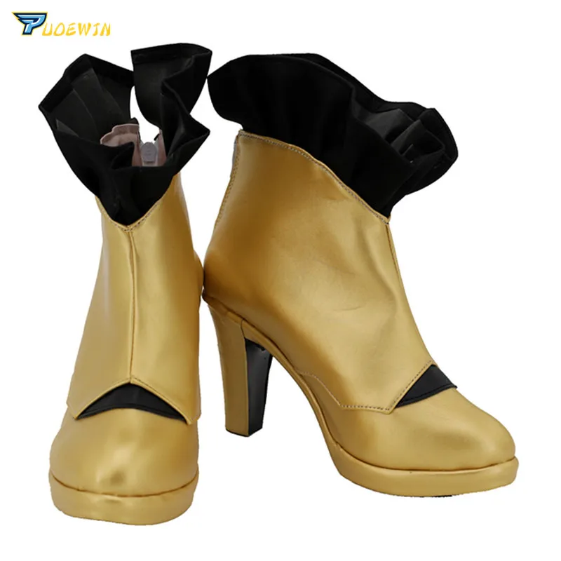 FGO Fate Grand Order Ishtar Cosplay Shoes High Heel Golden Boots Custom Made | Тематическая одежда и униформа