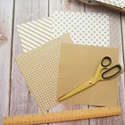 8 листовпартия, металлическая желтая бумага 16,5*16,5 см