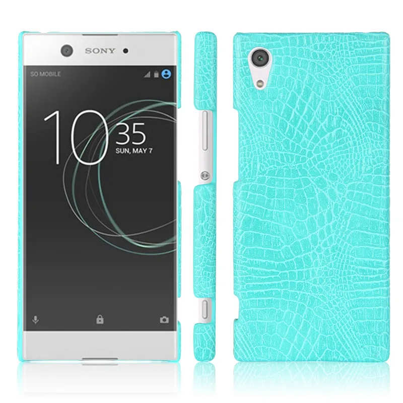 Чехол для Sony XA1 G3112 G3121 Жесткий ПК с узором крокодиловая кожа и задней крышкой из