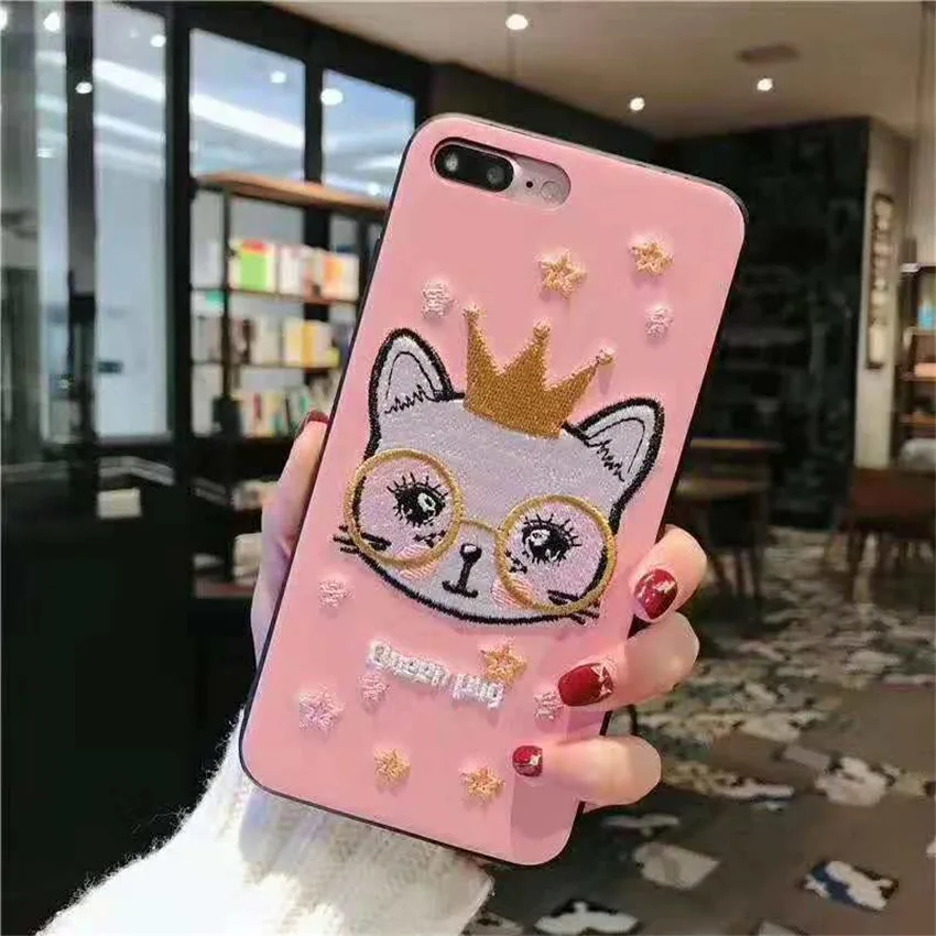Роскошные чехлы на заднюю панель телефона для iPhone XR XS MAX 7 8 6s Plus розовые очки с