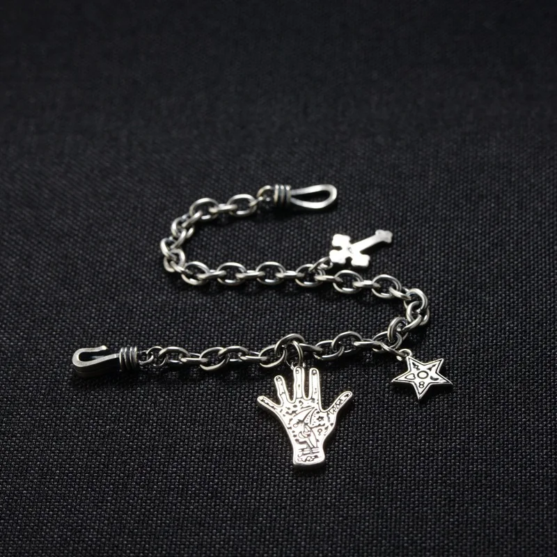 Женский браслет из серебра 925 пробы браслет-цепочка в стиле панк тайского с