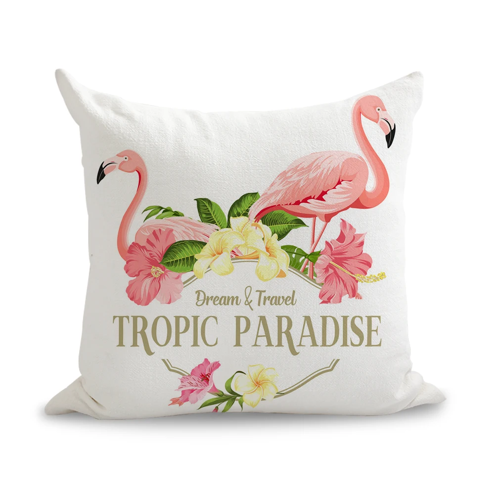 Любовь домашние розовые Подушка с принтом Фламинго евро крышки декоративные