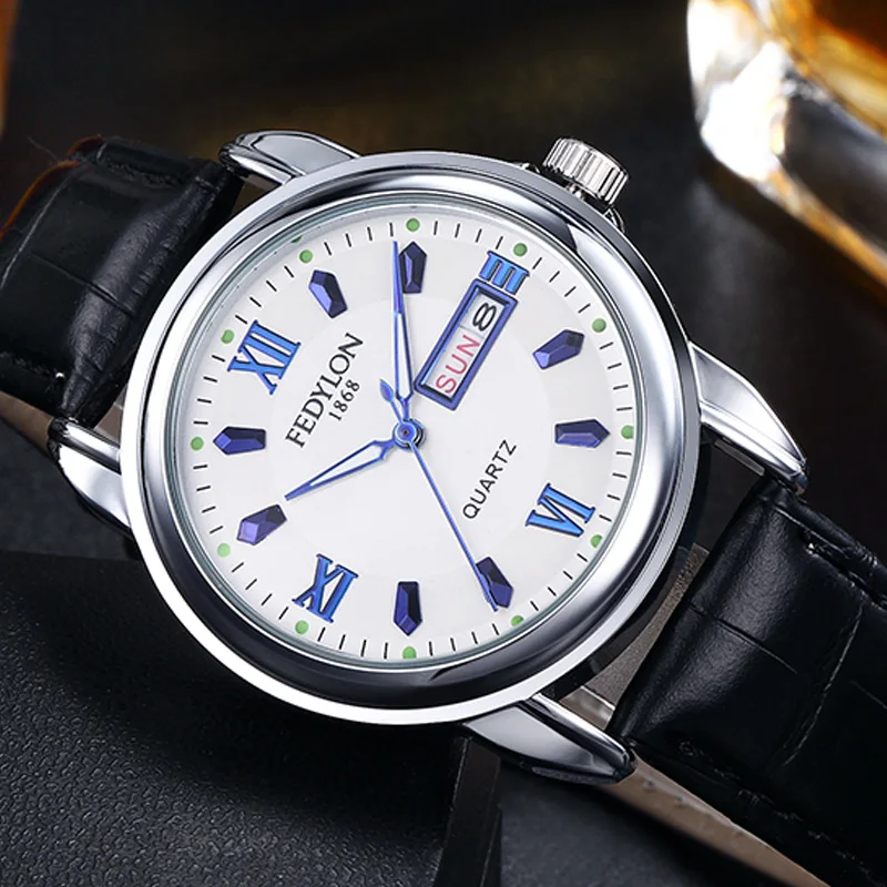 2018 New Hot Week Calendar Men's Watches Business Classic Waterproof Luminous Number Quartz Wrist And Clocks | Наручные часы