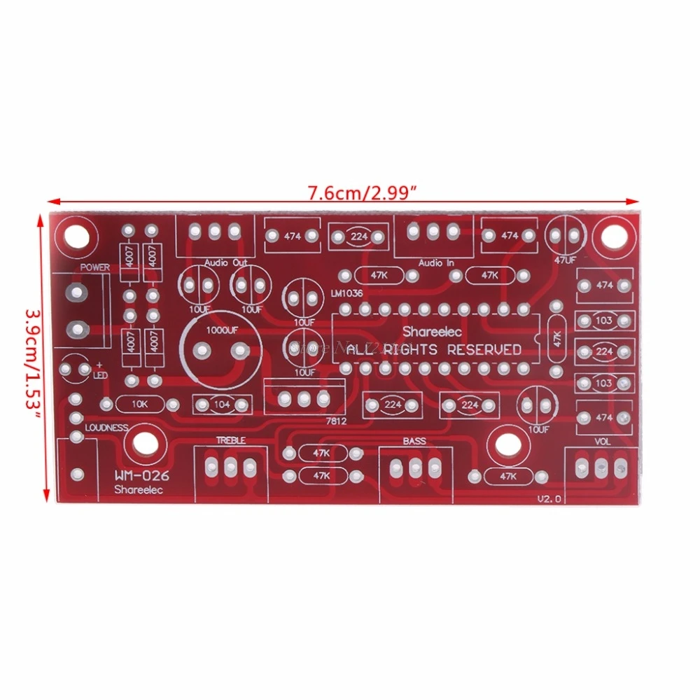 Плата предварительного усилителя LM1036 Hi Fi тоновая плата басовые частоты