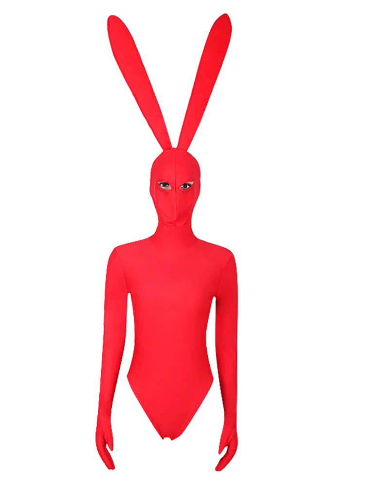 

Women Sexy Stage DS Bar Performance New Nightclub DJ Singer Gogo Collar Dance Costume Sexy Hex Bunny Bodysuit