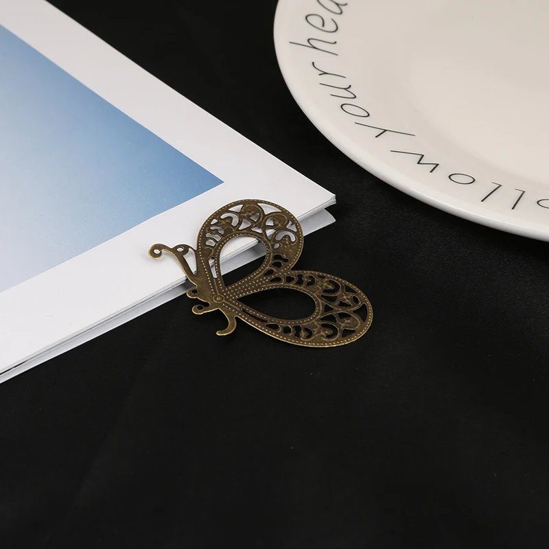 Металлические Коннекторы в виде бабочек 34x45 мм золото/бронза/родий филигранные