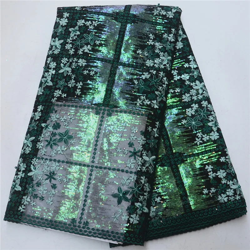 White African Lace Fabrics With Sequins And Beads French Fabric 2019 High Quality For Nigerian Women PSA310-2 | Дом и сад