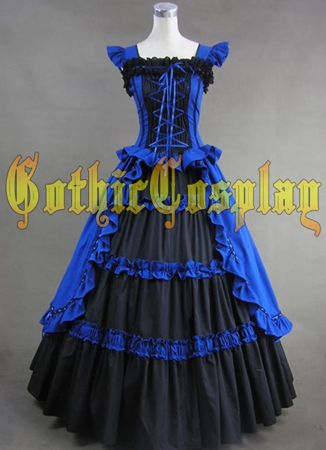 На заказ готическое викторианское платье Южное бальное костюм для гражданских