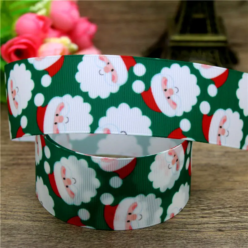DHK 1,5 ''10yards корова звезда цветок Рождество печатных grosgrain ленты аксессуар hairbow головные уборы украшения 38 мм B1673 - Цвет: 1