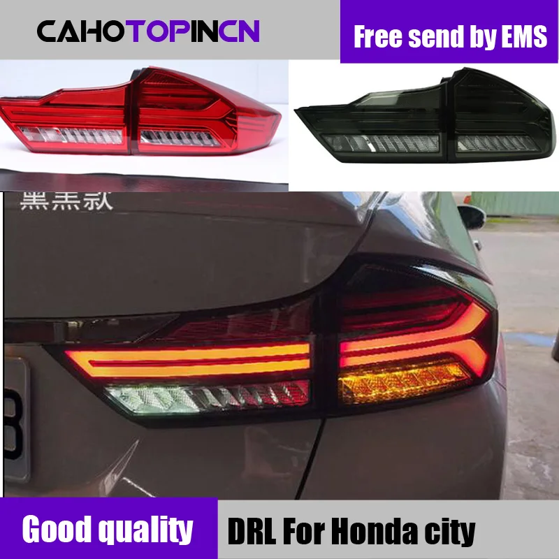 Автостайлинг задние фонари для Honda City 2014-2018 светодиодные противотуманные фары DRL