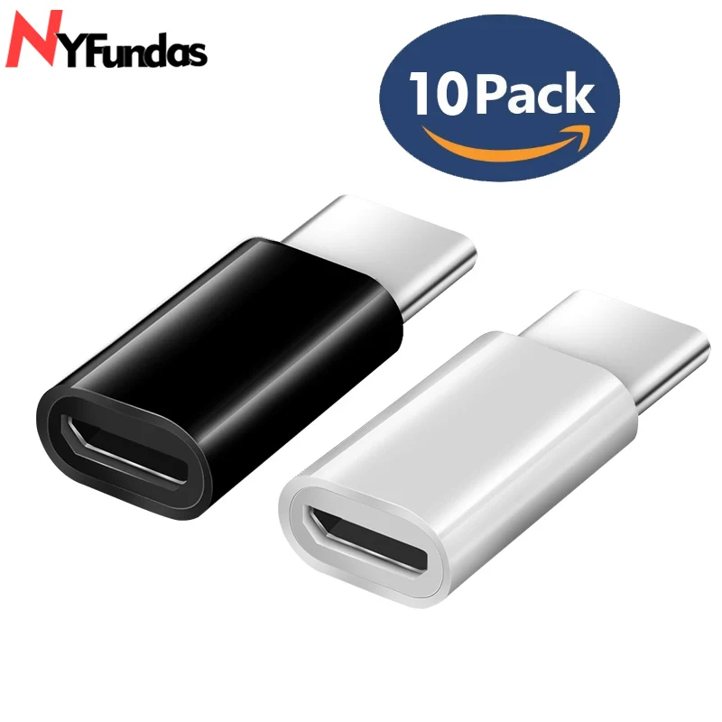 NYFundas 10 шт. адаптер Micro Usb к Usbc для One plus 6 5 5T Oneplus Sony Xperia Xa2 Zte Axon 7 Mini Xiaomi MiMax 3 Type