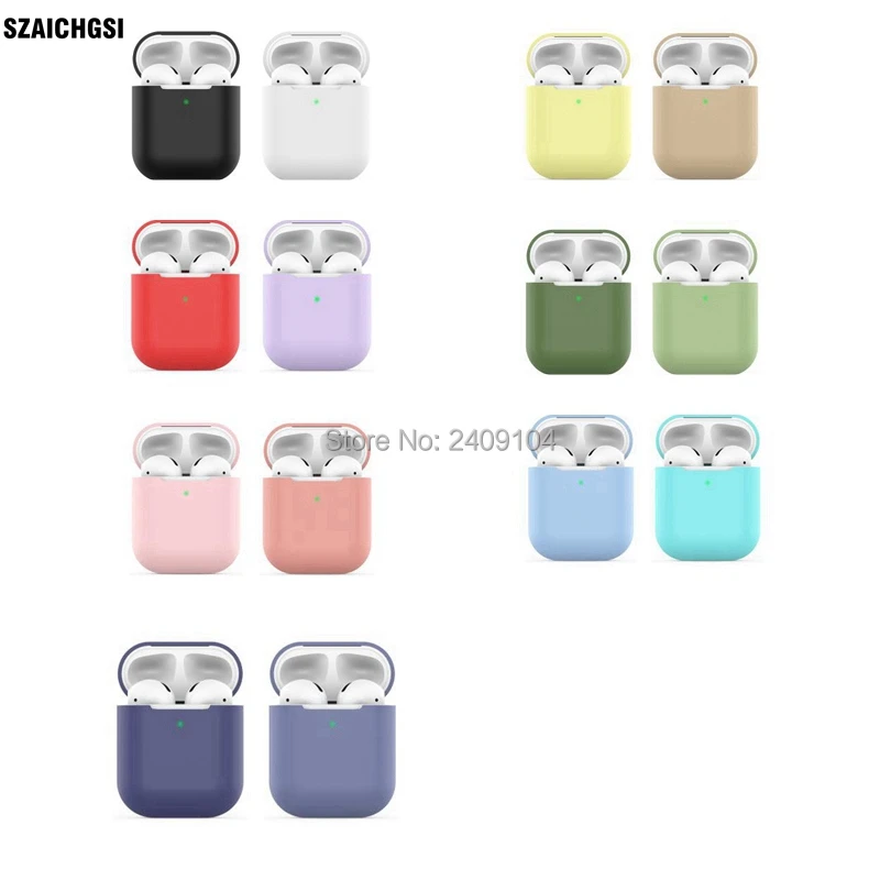 1000pcs Silicone Case For Apple Airpods 2 Cover Protective Earphone Cases Air pods Airpods2 Shockproof Bag | Электроника